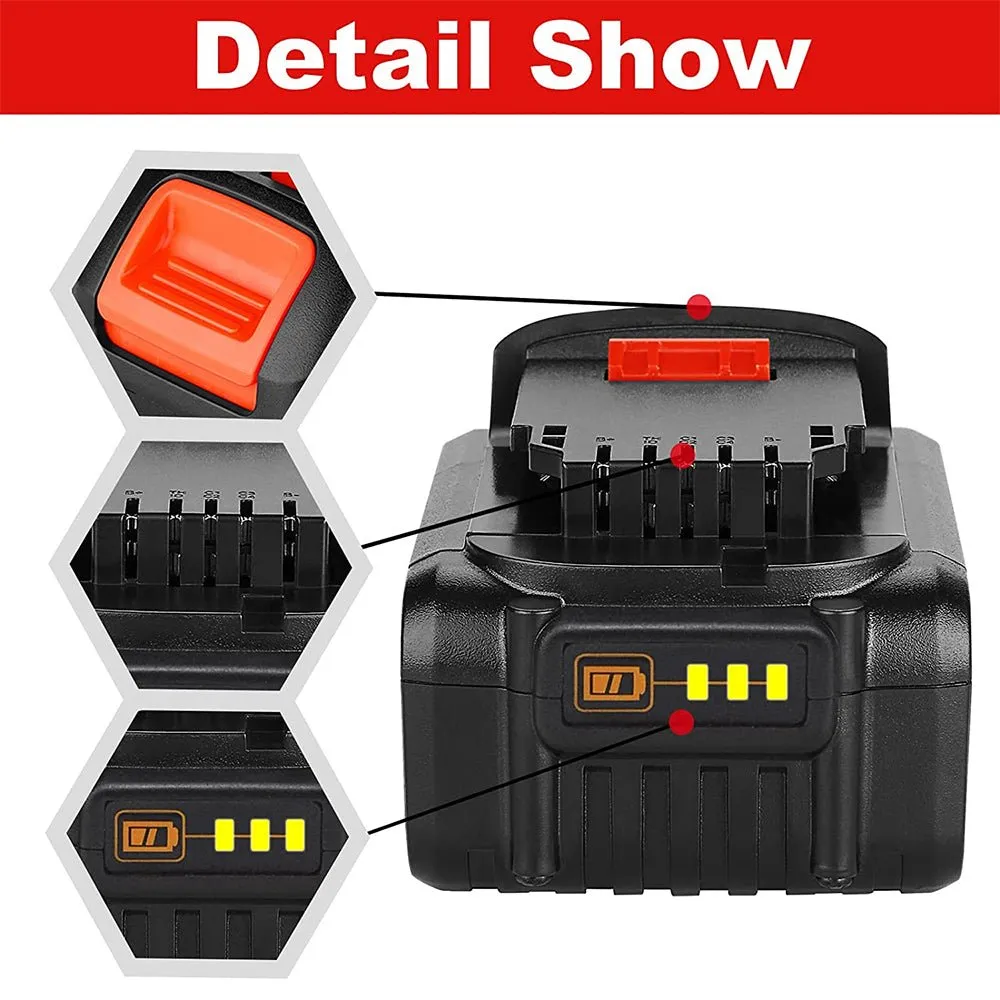 For Dewalt 20V Battery Replacement | DCB200 4.0Ah Li-ion Battery 4 Pack