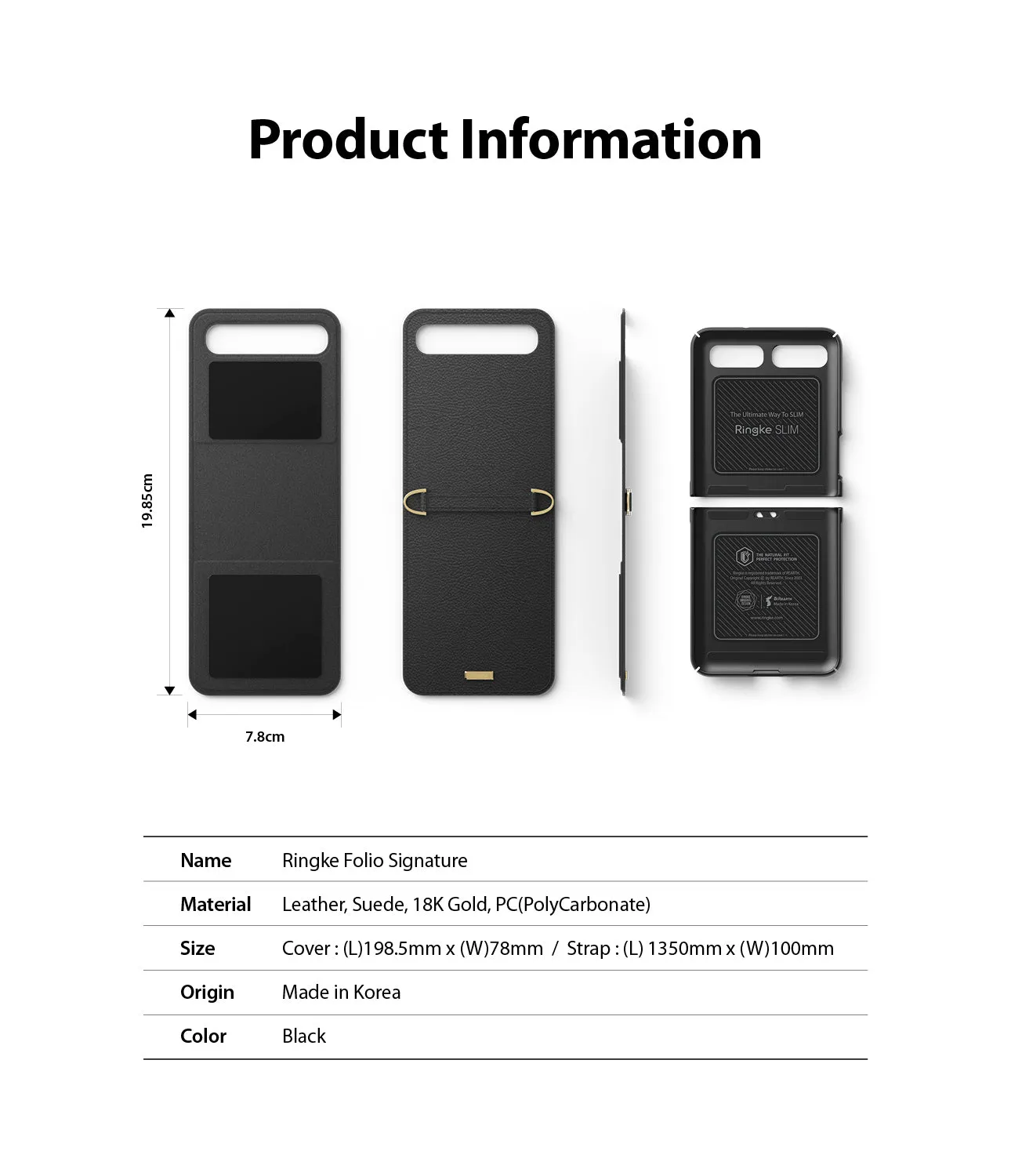 Galaxy Z Flip Case | Folio Signature Black