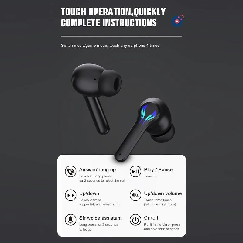 Gaming Earbuds - Gaming Wireless Headphones with Mic