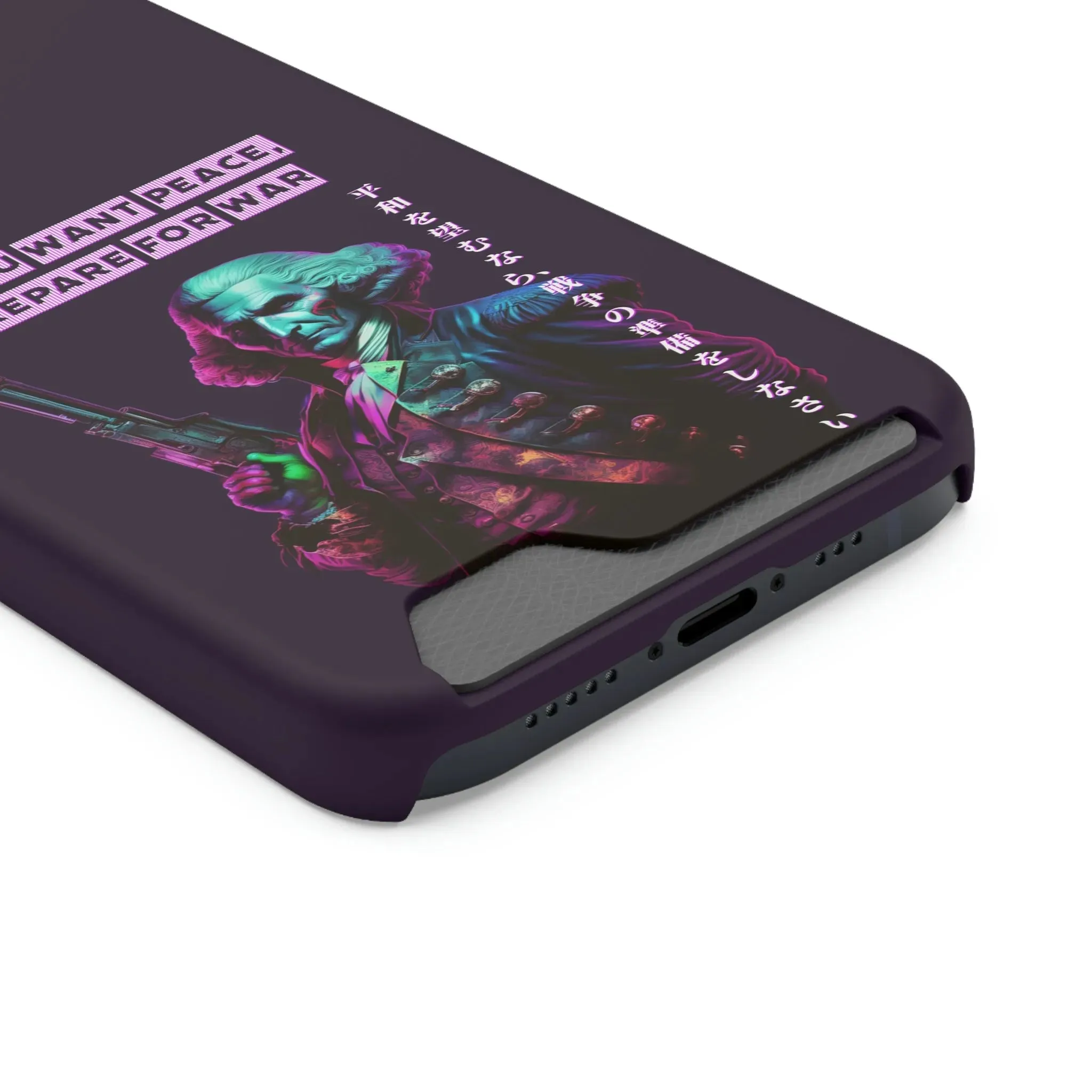 George Washington "Warrior" Synthwave Phone Case and Card Holder