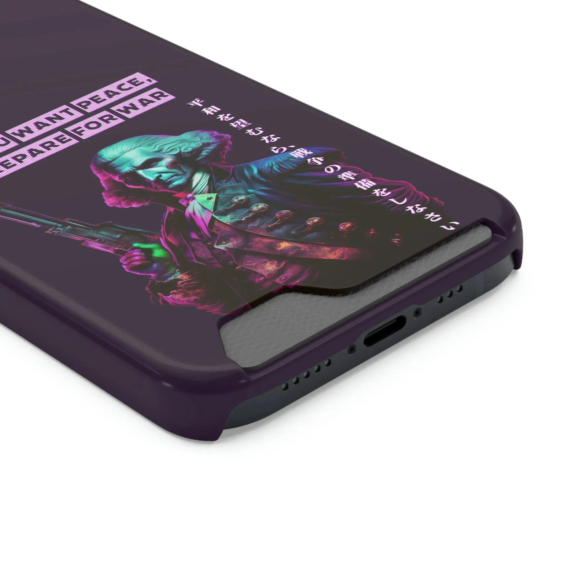 George Washington "Warrior" Synthwave Phone Case and Card Holder