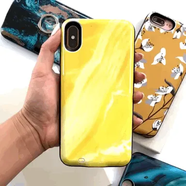 Glow Marble Battery Power Phone Case