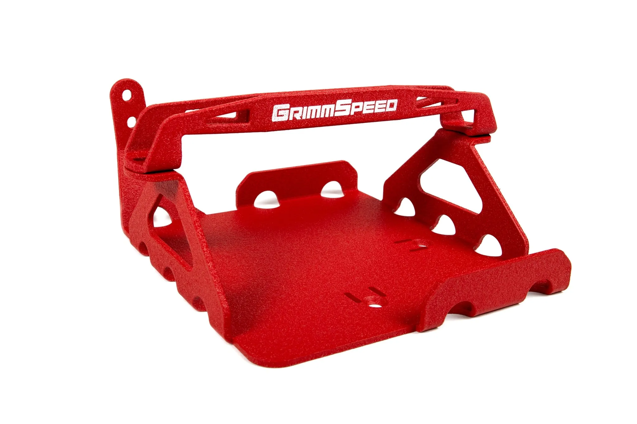 GrimmSpeed Lightweight Battery Mount Kit Subaru WRX/WRX STI (08-19) Black / Red