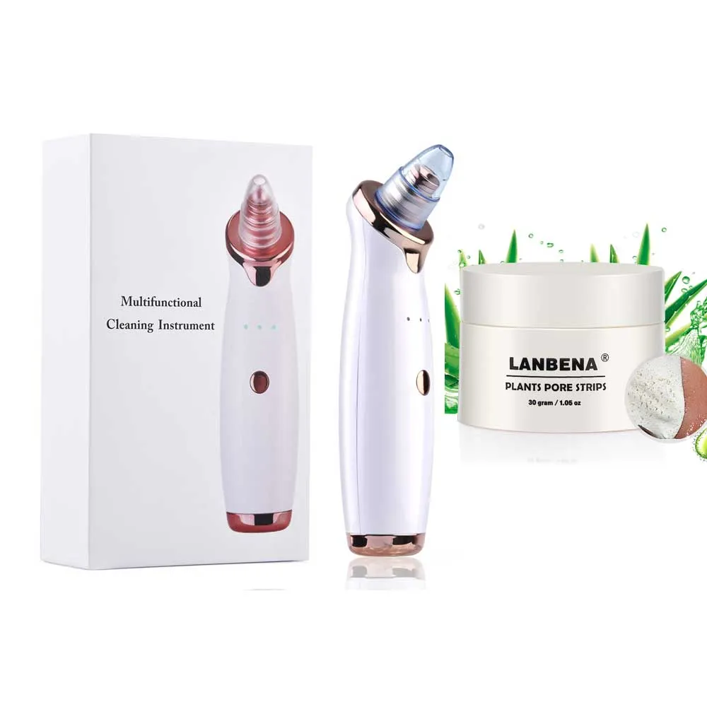 Hailicare Premium Skin Vacuum Pore Cleaner & Microderm Tool with Lanbena Pore Strips