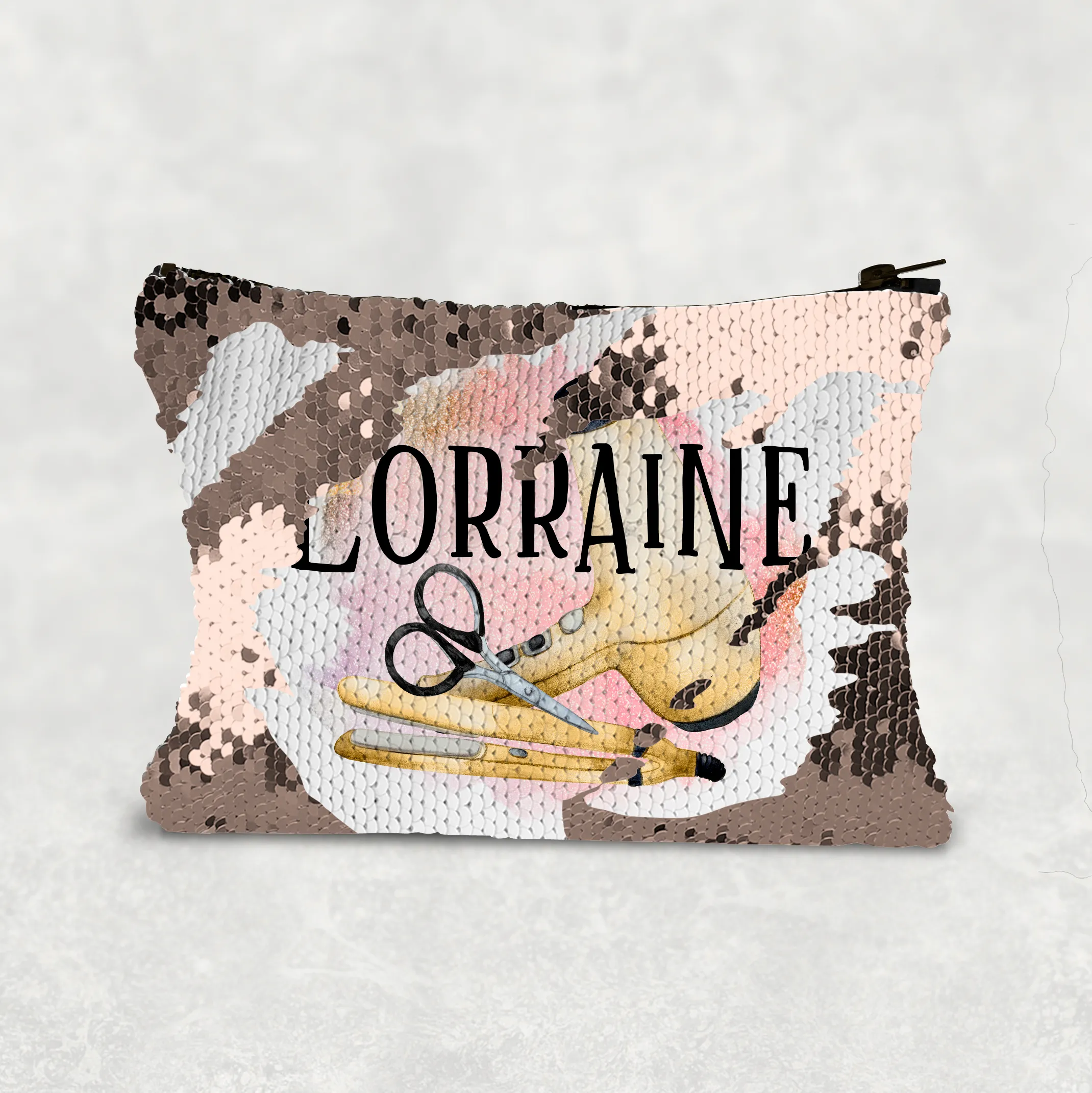 Hairdresser Sequin Personalised Bag