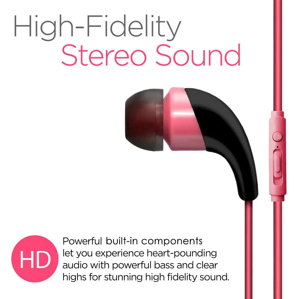 Hands-free Stereo Earbud Headphones Earphones With Microphone Playback Control by Modes