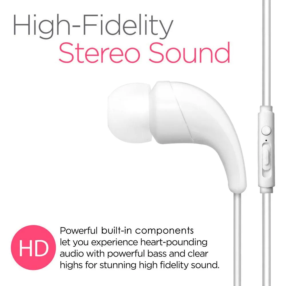 Hands-free Stereo Earbud Headphones Earphones With Microphone Playback Control by Modes