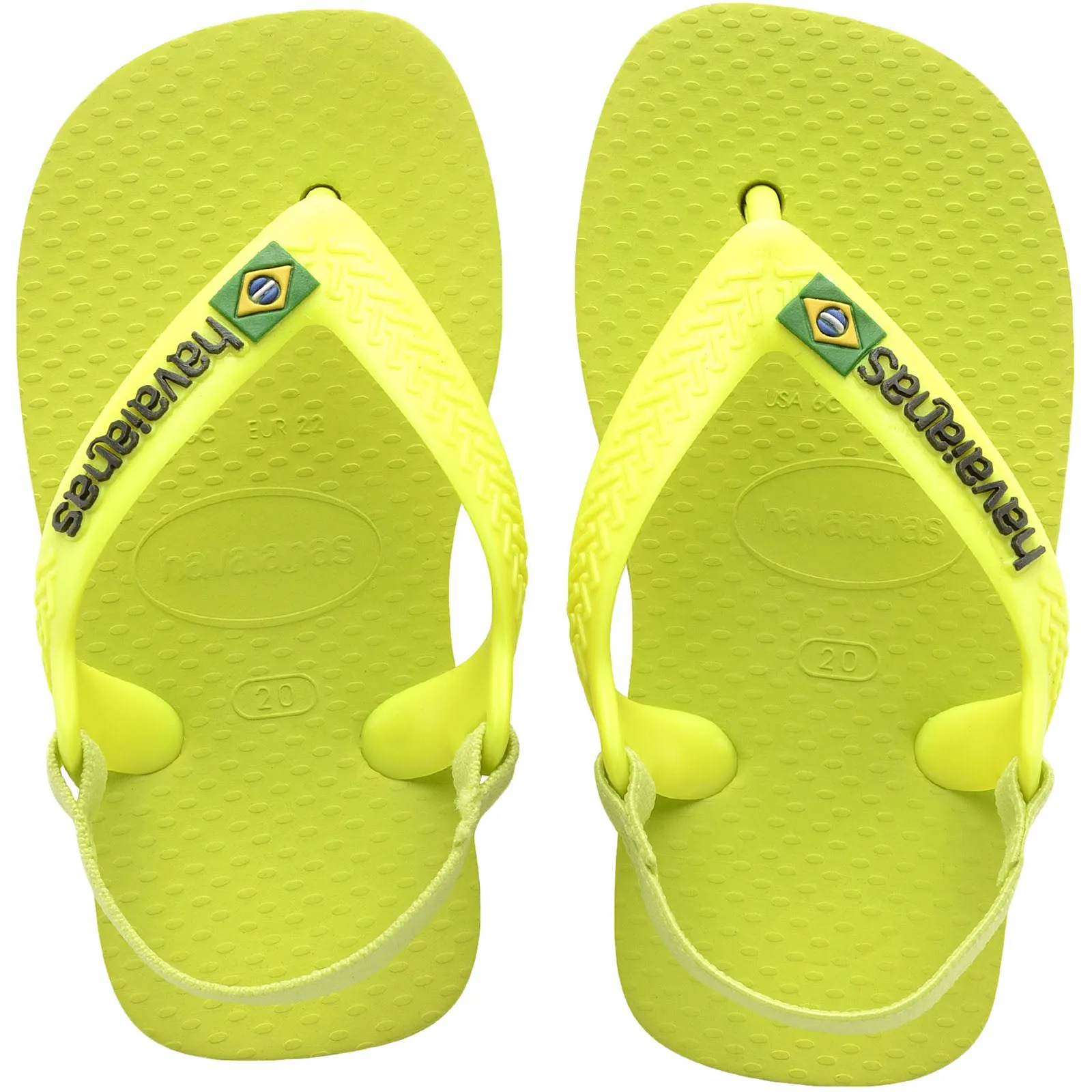 Havaianas Kids Baby Brasil Logo Flip Flops - Galactic Green