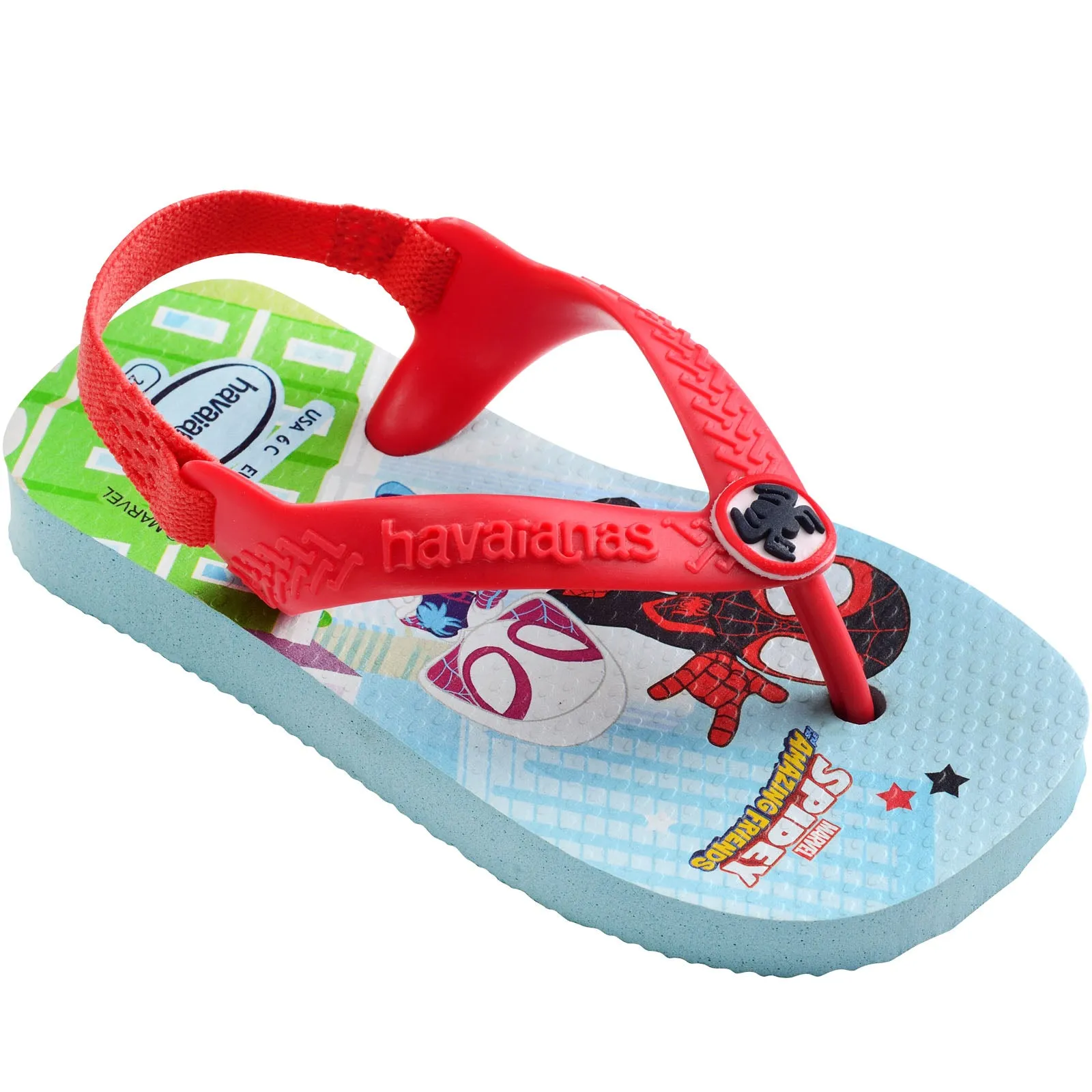 Havaianas Kids Baby Marvel Flip Flops - Blue/Red