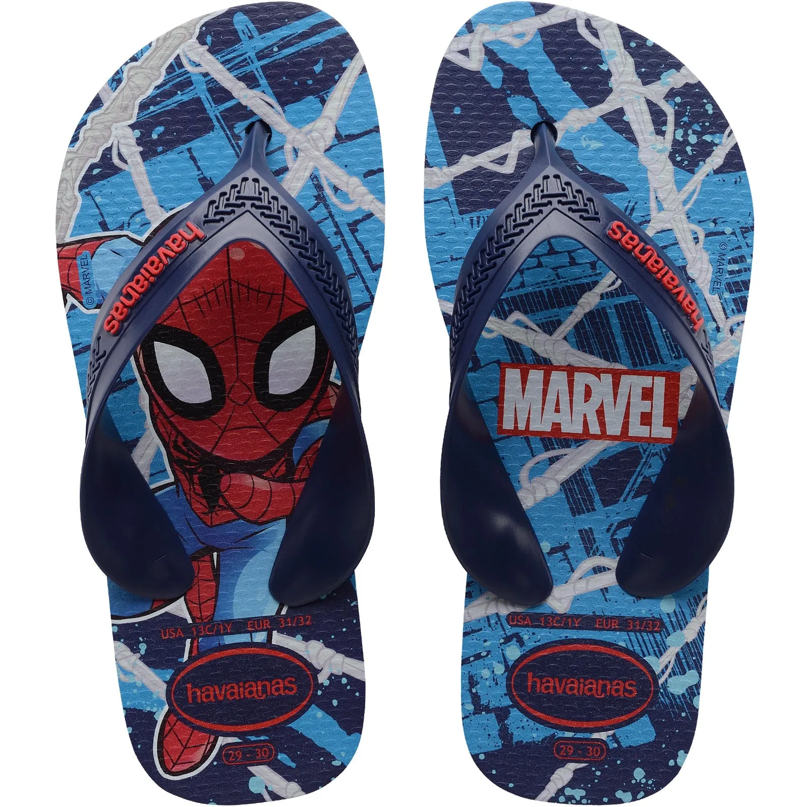 Havaianas Kids Max Marvel Spider-Man Flip Flops - Blue