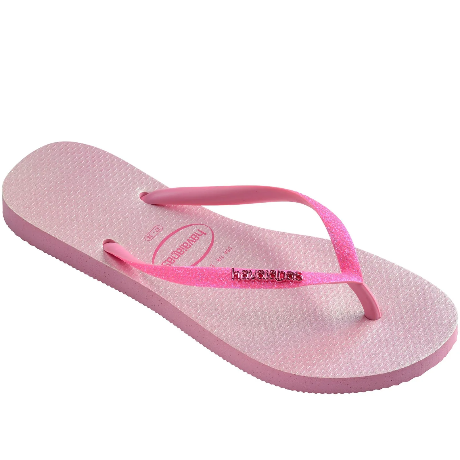 Havaianas Kids Square Glitter Neon Flip Flops