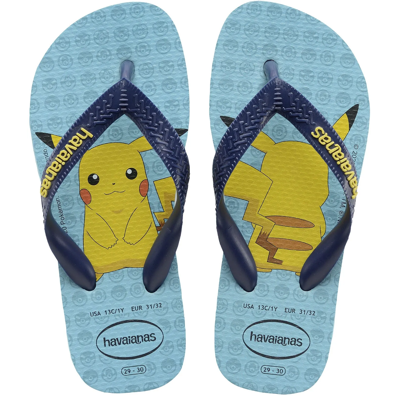 Havaianas Kids Top Pokemon Flip Flops - Blue