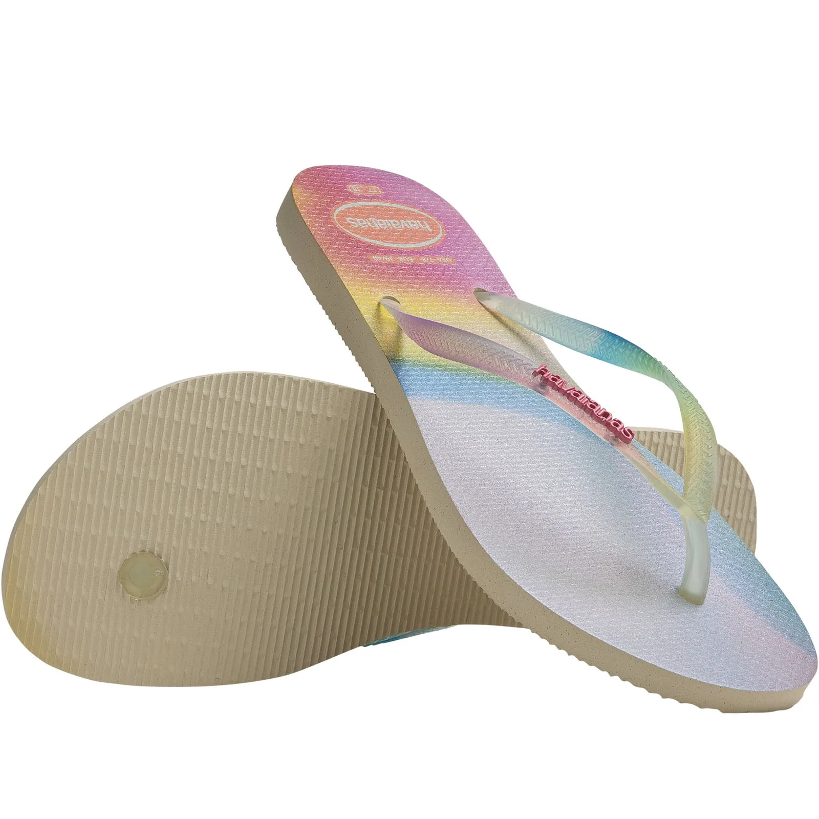 Havaianas Slim Flatforms Sparkle Flip Flops