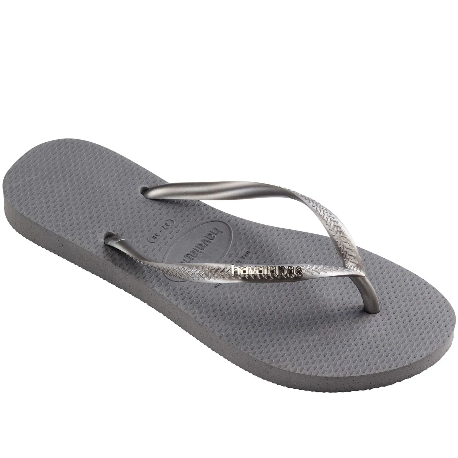 Havaianas Slim Logo Metallic Flip Flops