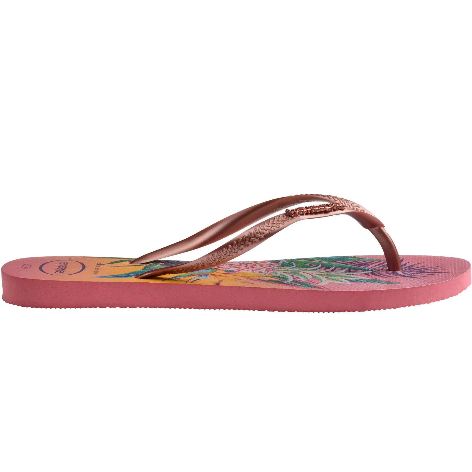 Havaianas Slim Tropical Flip Flops - Pink Porcelin - 5 UK