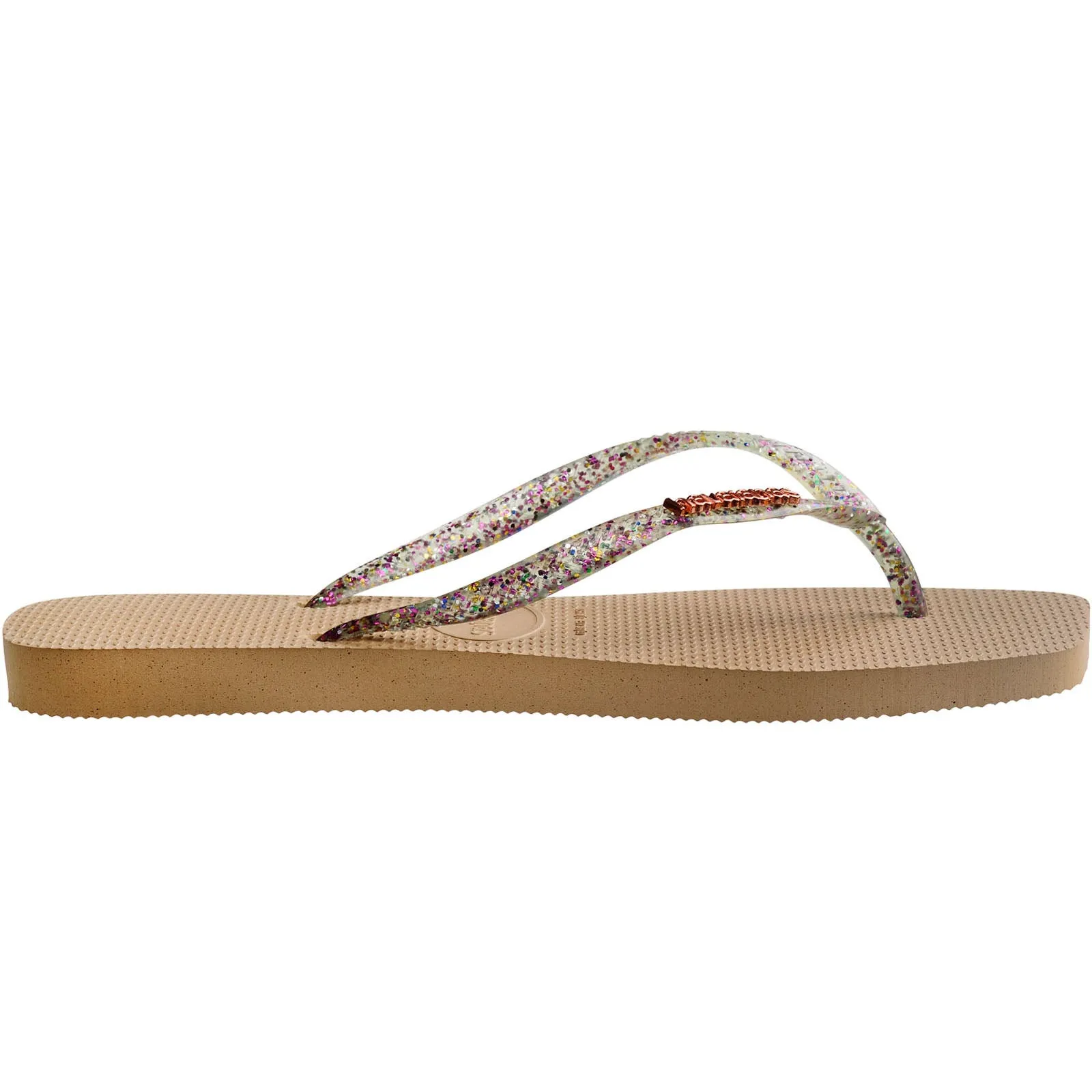 Havaianas Square Logo Metallic Flip Flops