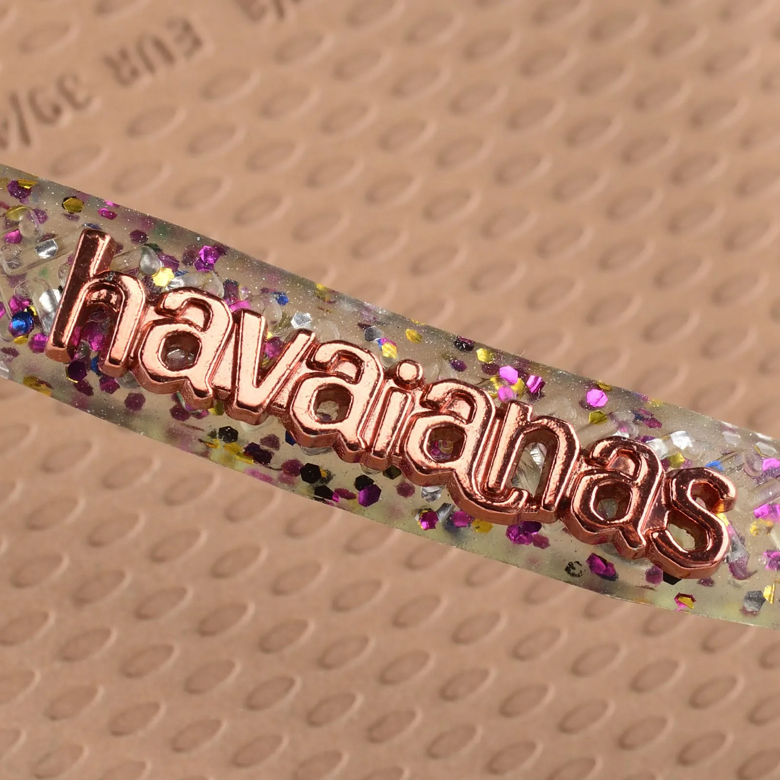 Havaianas Square Logo Metallic Flip Flops