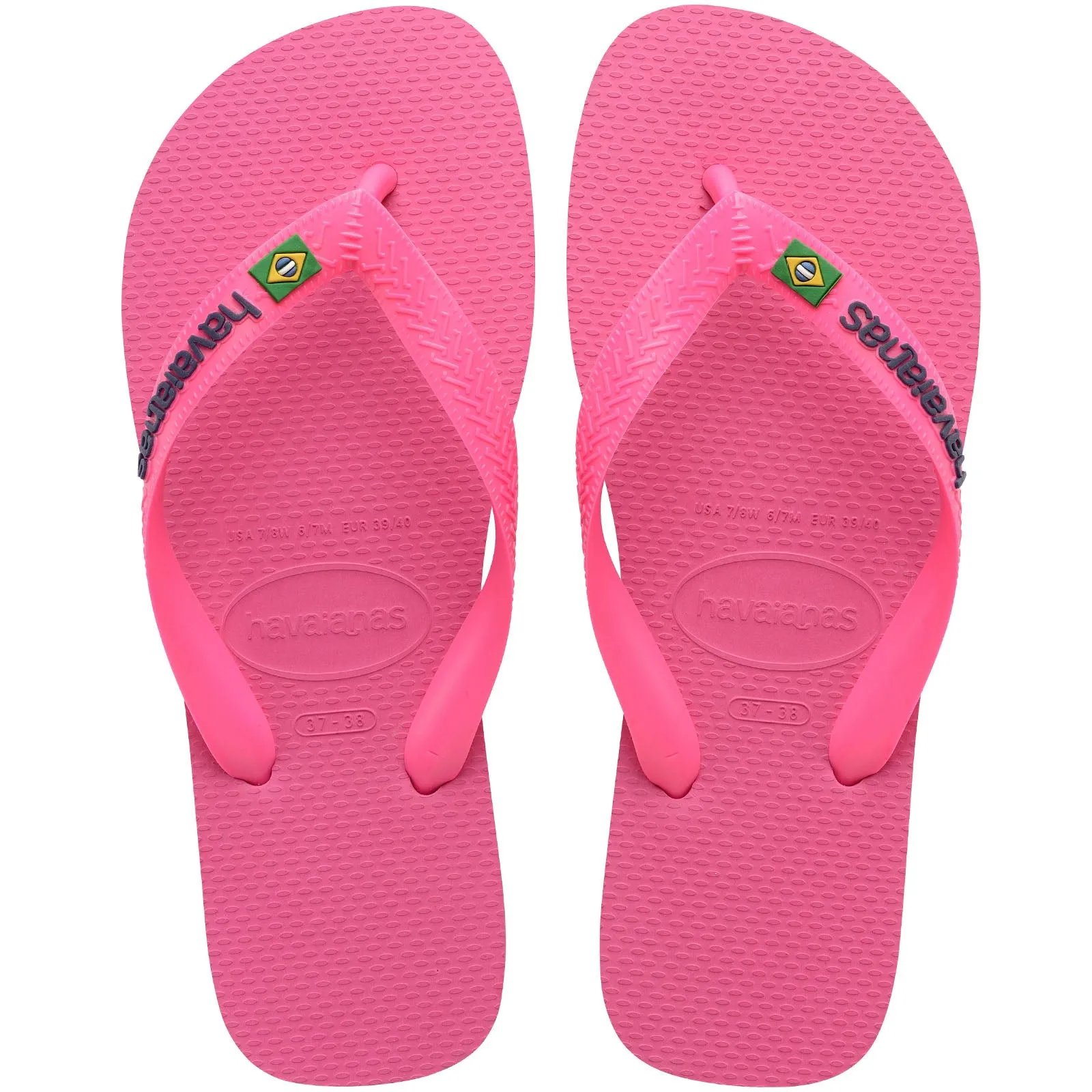 Havaianas Womens Brasil Logo Neon Flip Flops