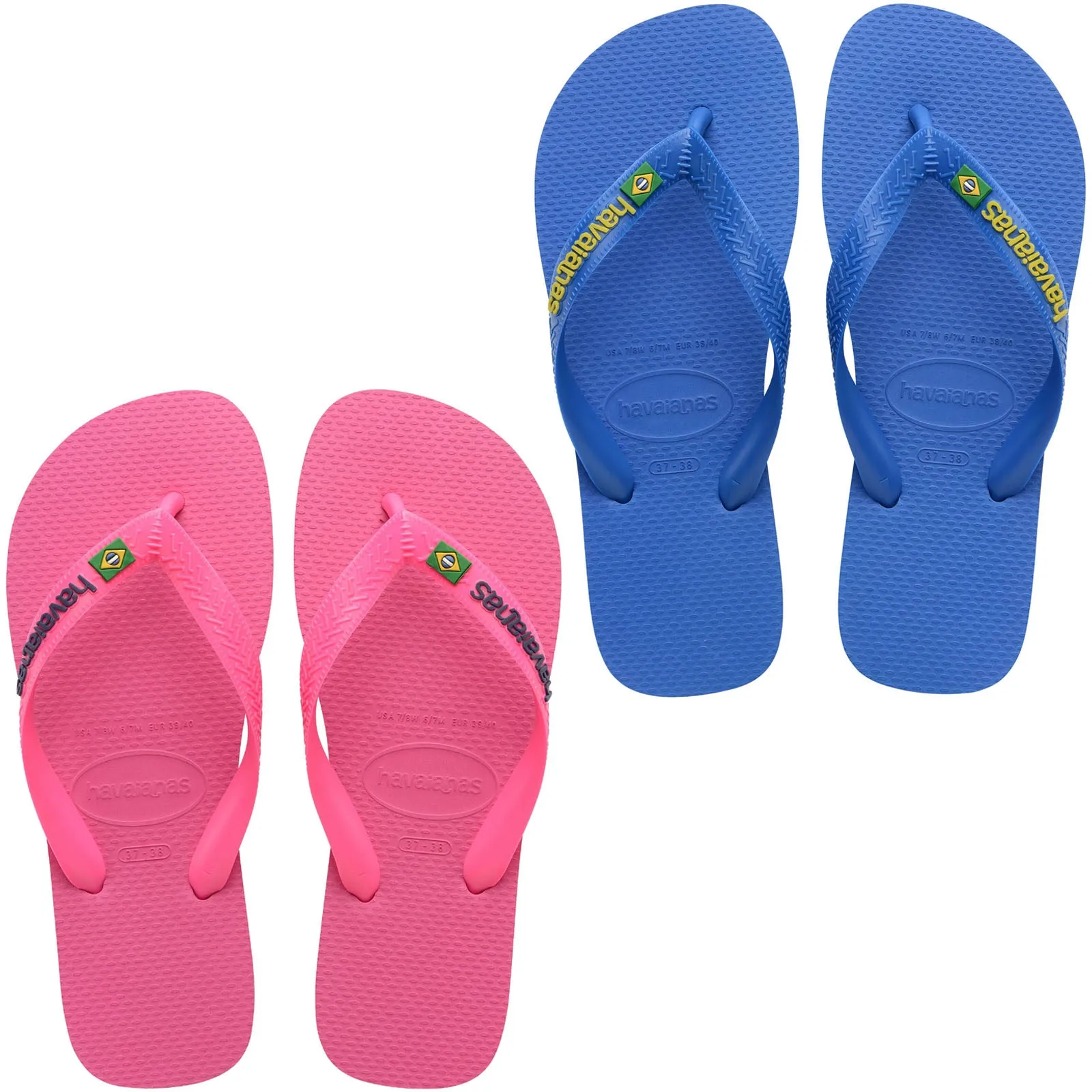 Havaianas Womens Brasil Logo Neon Flip Flops