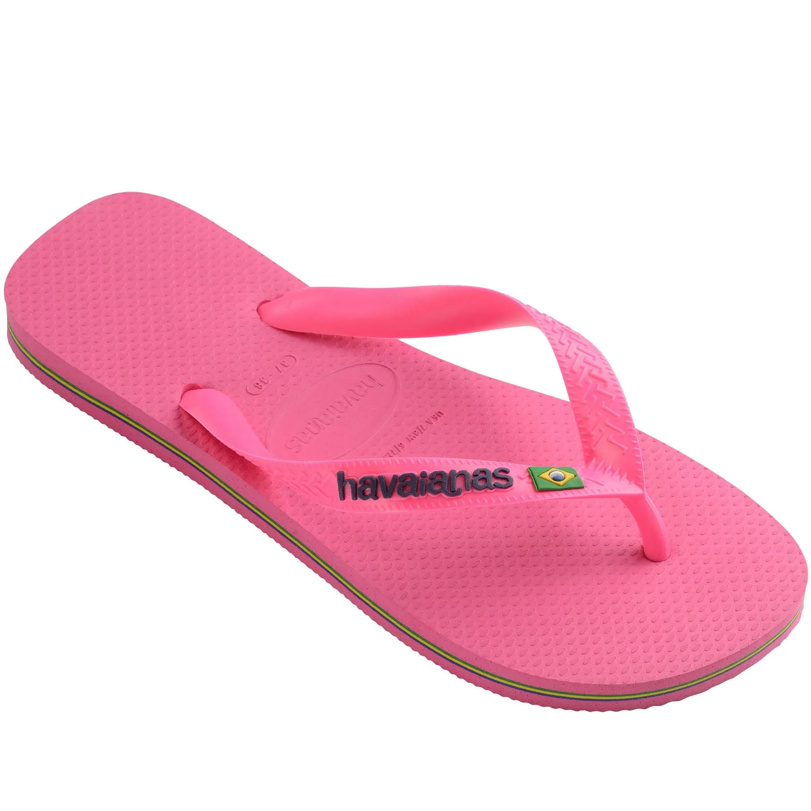 Havaianas Womens Brasil Logo Neon Flip Flops