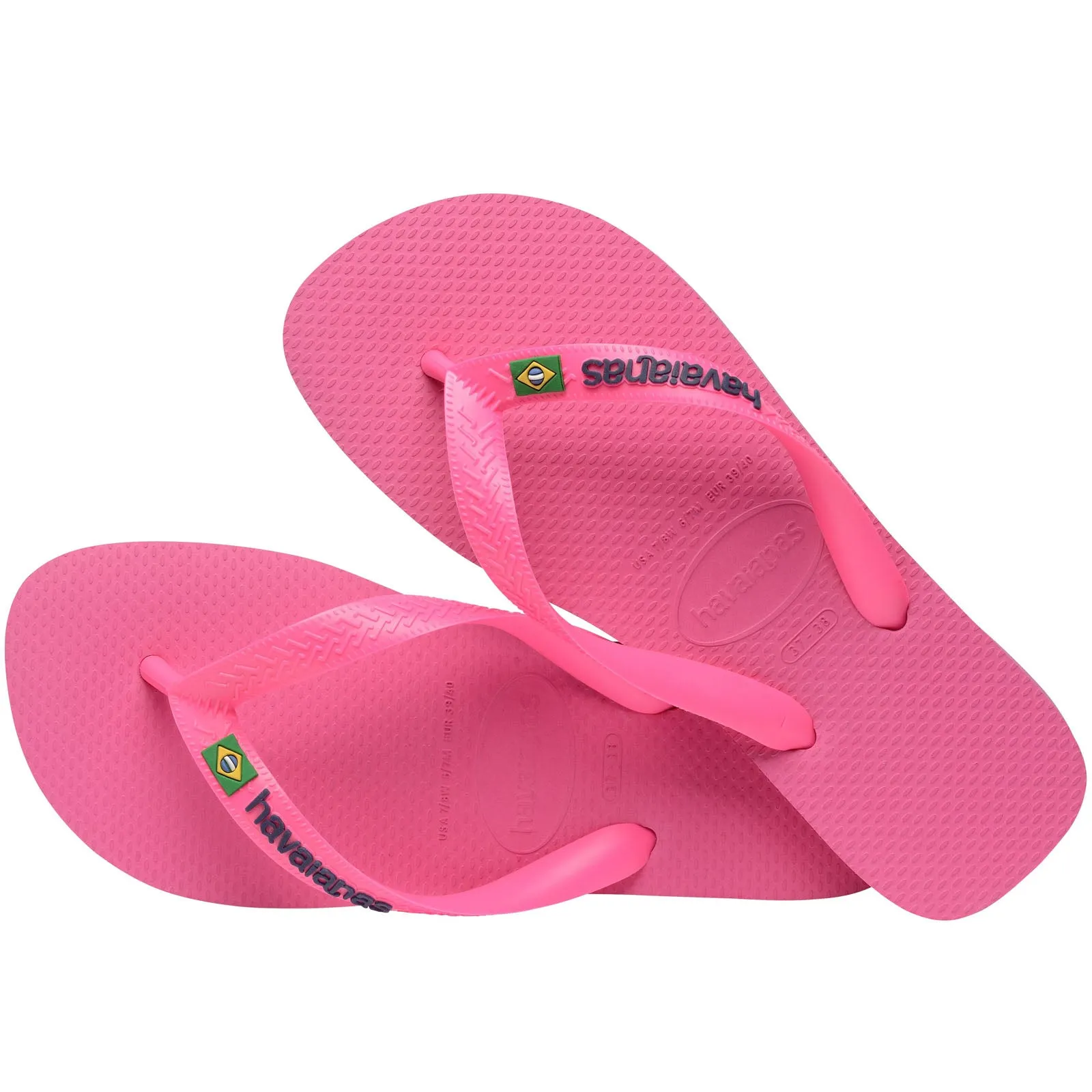 Havaianas Womens Brasil Logo Neon Flip Flops