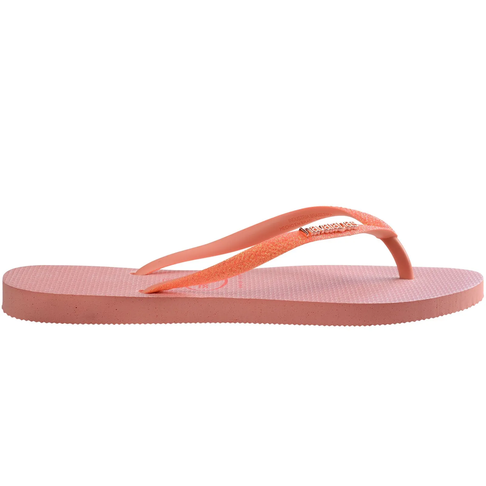 Havaianas Womens Square Glitter Neon Flip Flops