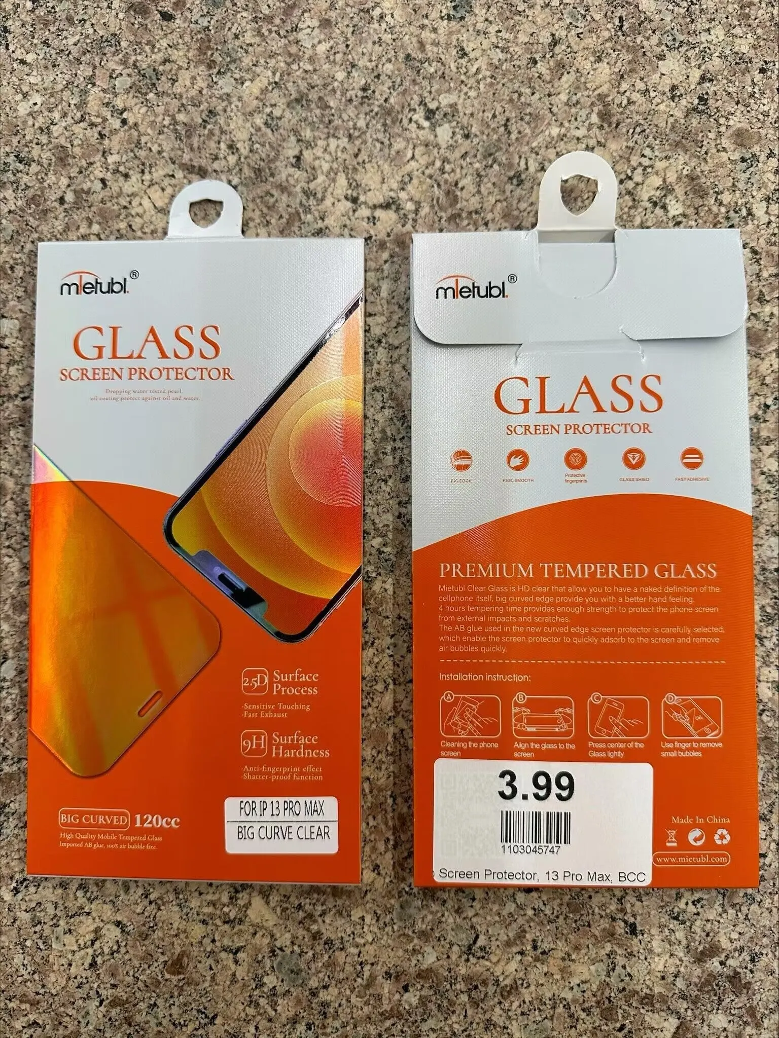 HD clear big curved edge screen protector