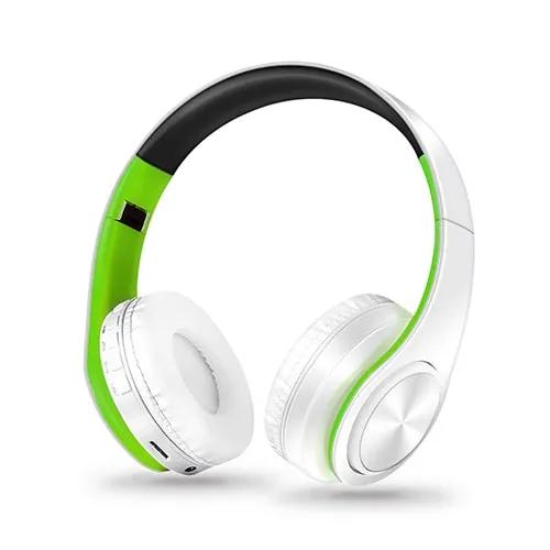 HIFI Stereo Earphones Bluetooth Headphone Music Headset FM and Support SD Card with Mic