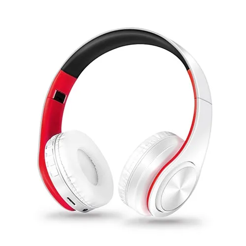 HIFI Stereo Earphones Bluetooth Headphone Music Headset FM and Support SD Card with Mic