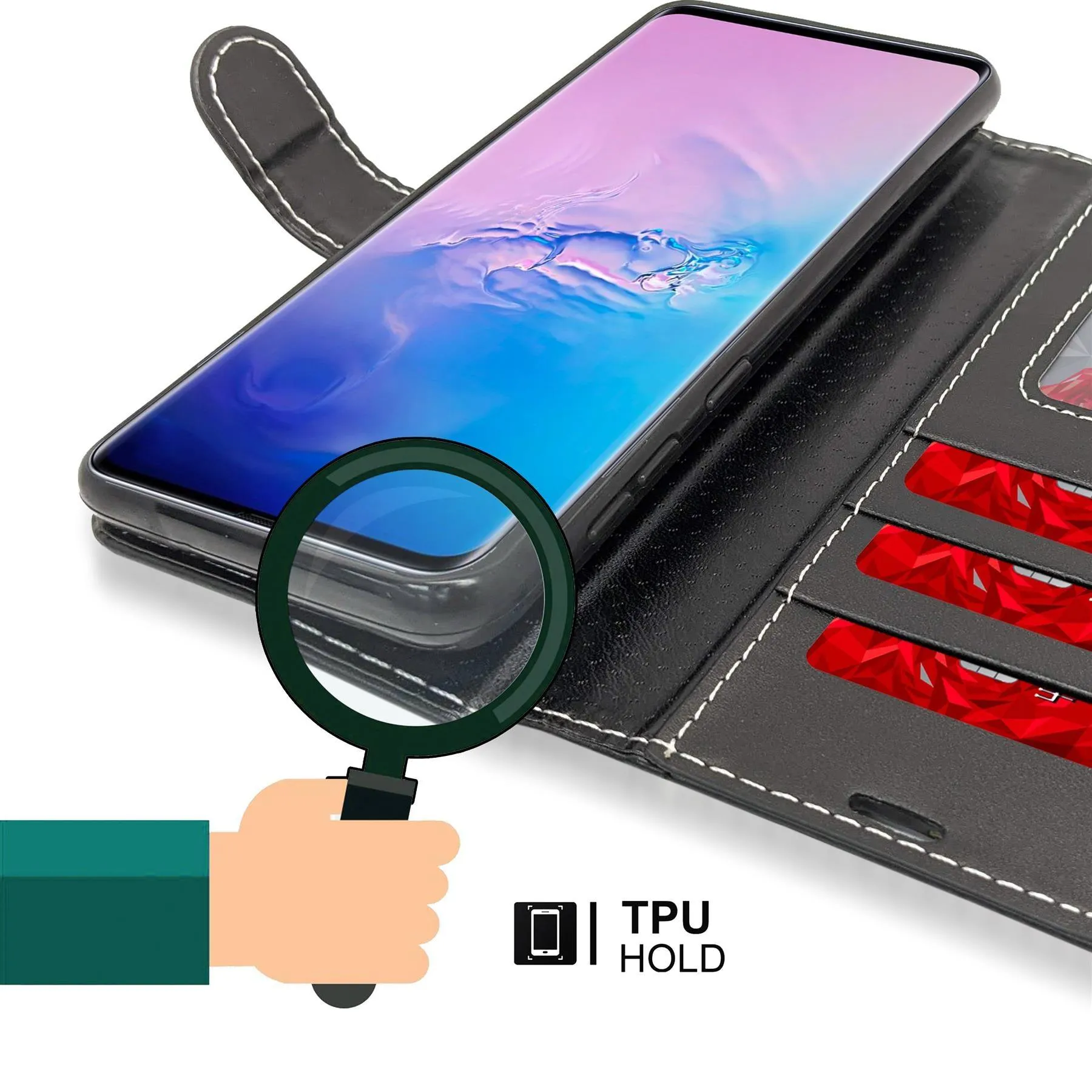 Honor 9X Lite Flip Folio Book Wallet Case