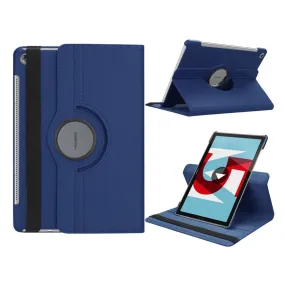 Huawei MediaPad M5 10 litchi grain leather flip case - Dark Blue