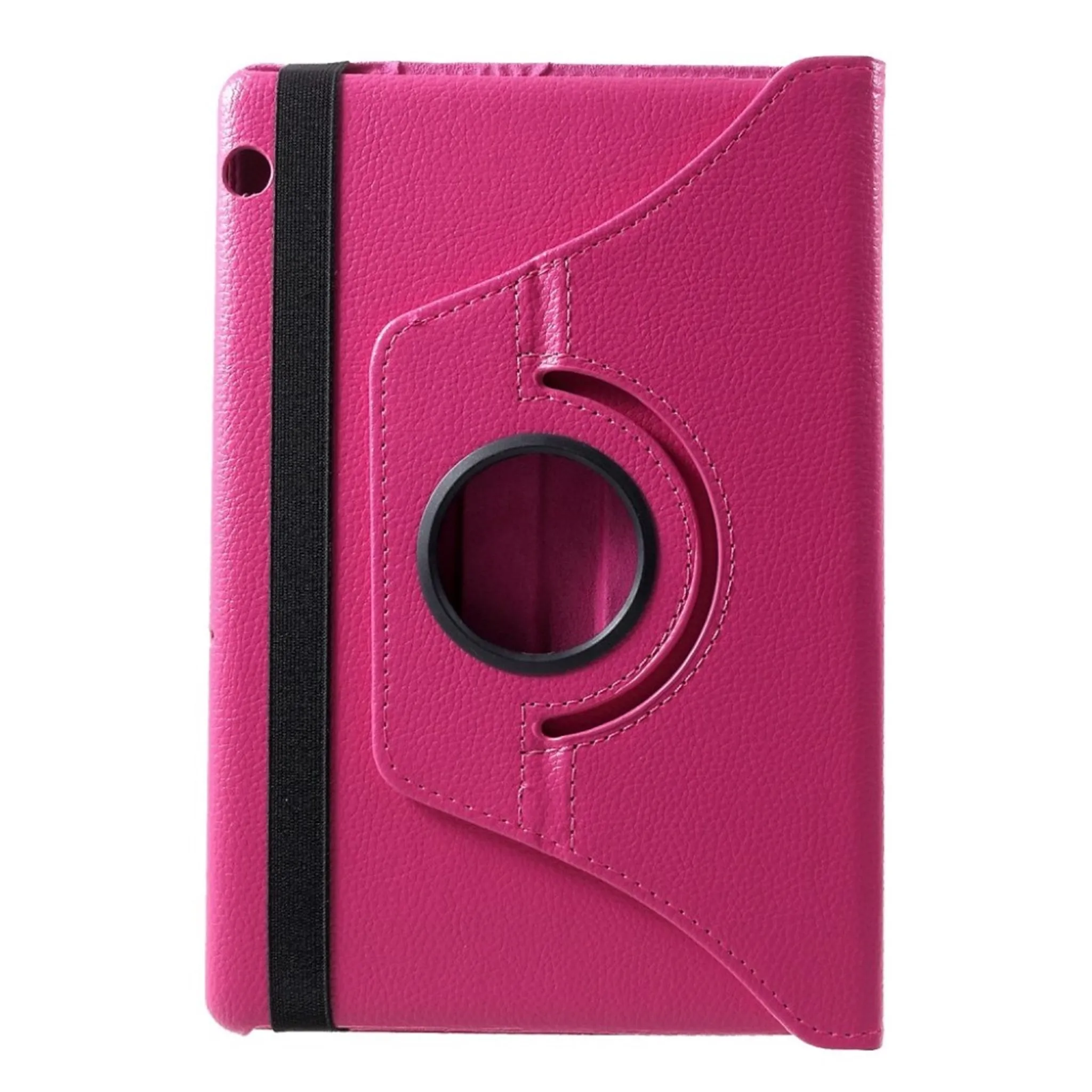 Huawei MediaPad T5 litchi skin leather flip case - Rose