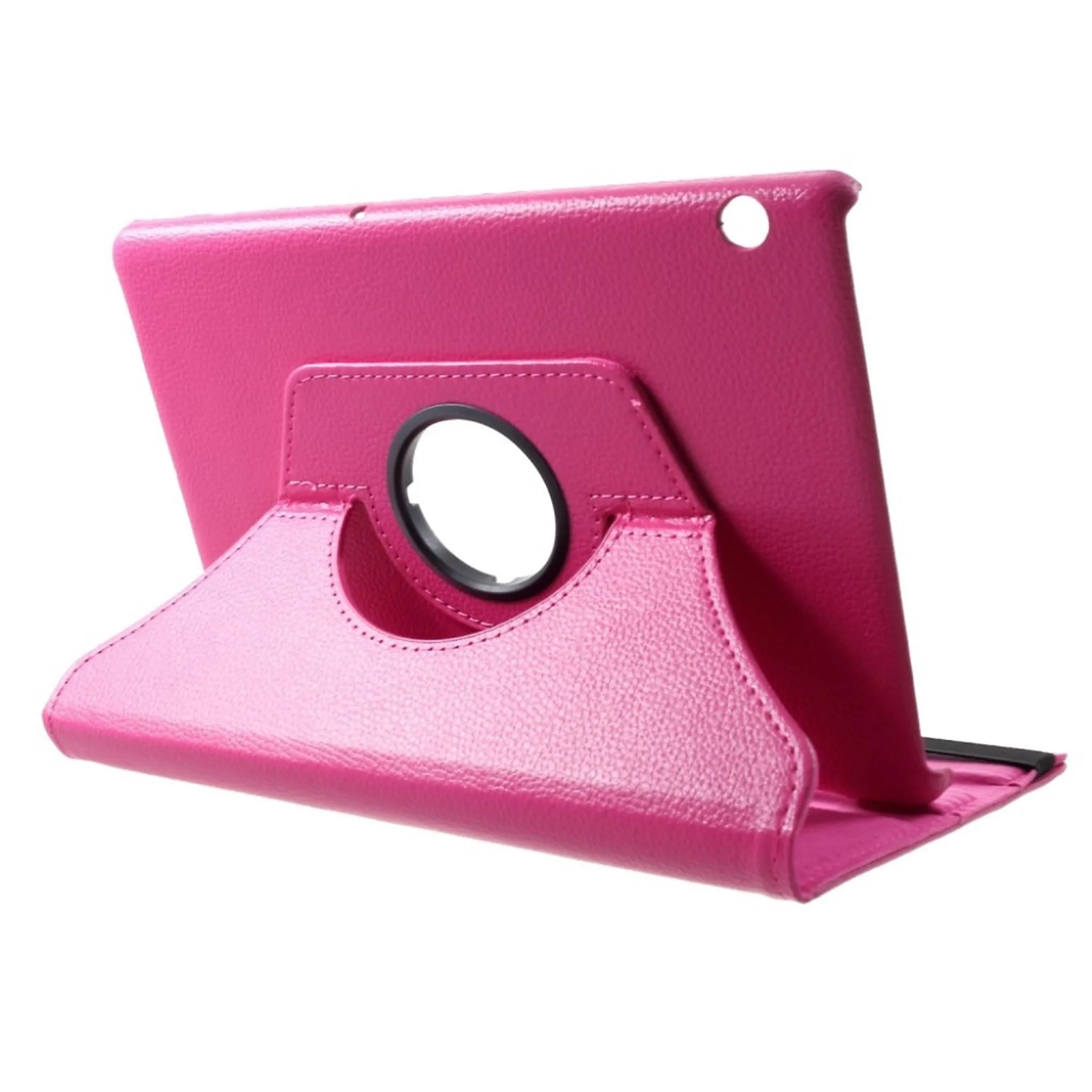 Huawei MediaPad T5 litchi skin leather flip case - Rose