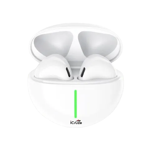 iCruze Oval TWS Earbuds (White)