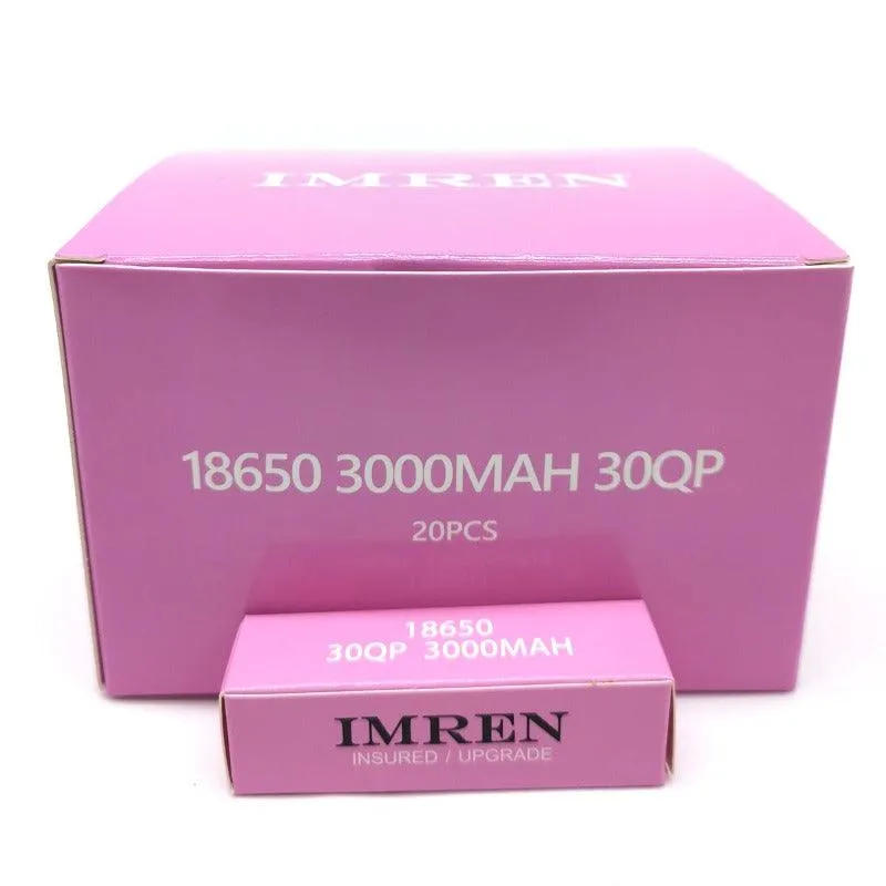 IMREN 30QP 18650 3000mAh 15A Rechargeable Lithium Battery  (20PCS/Pack)