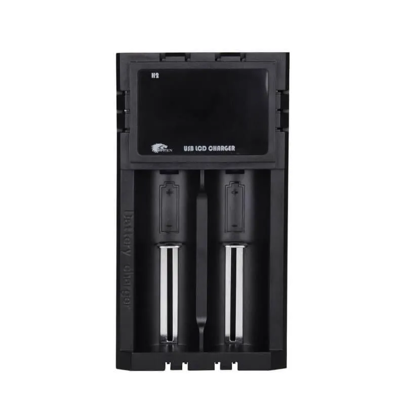 IMREN H2 Dual-Slot Universal Rechargeable Li-ion Battery Charger with LCD Screen Display