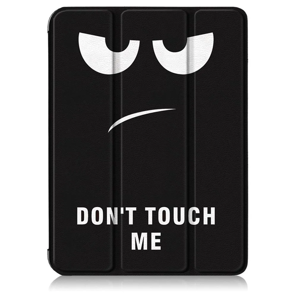 iPad Mini 6 (2021) tri-fold pattern PU leather flip case - Angry Look