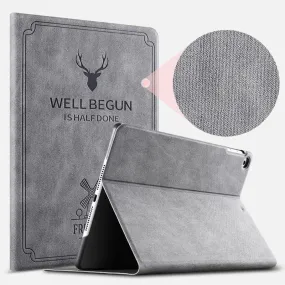 iPad Mini Case, GOLP Retro Deer Pattern PU Leather