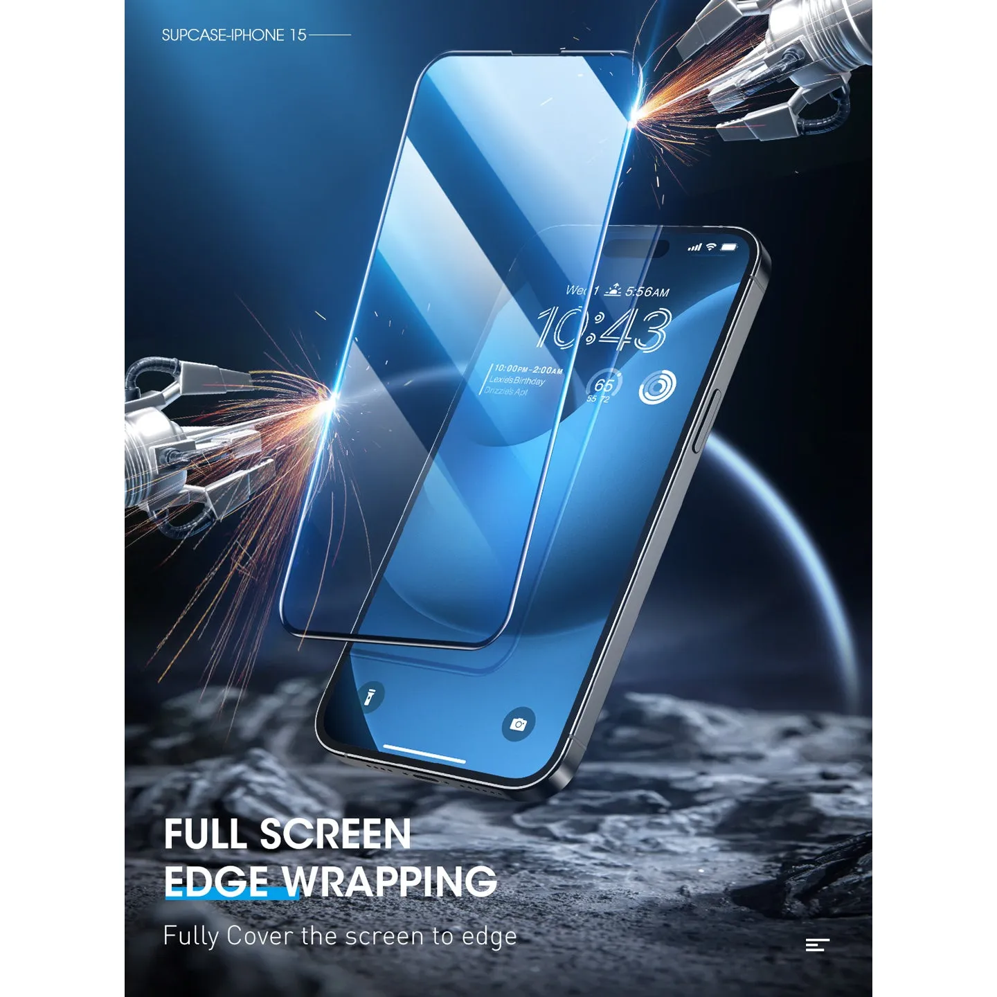 iPhone 15 Plus 2.5D Tempered Glass Screen Protector - Clear