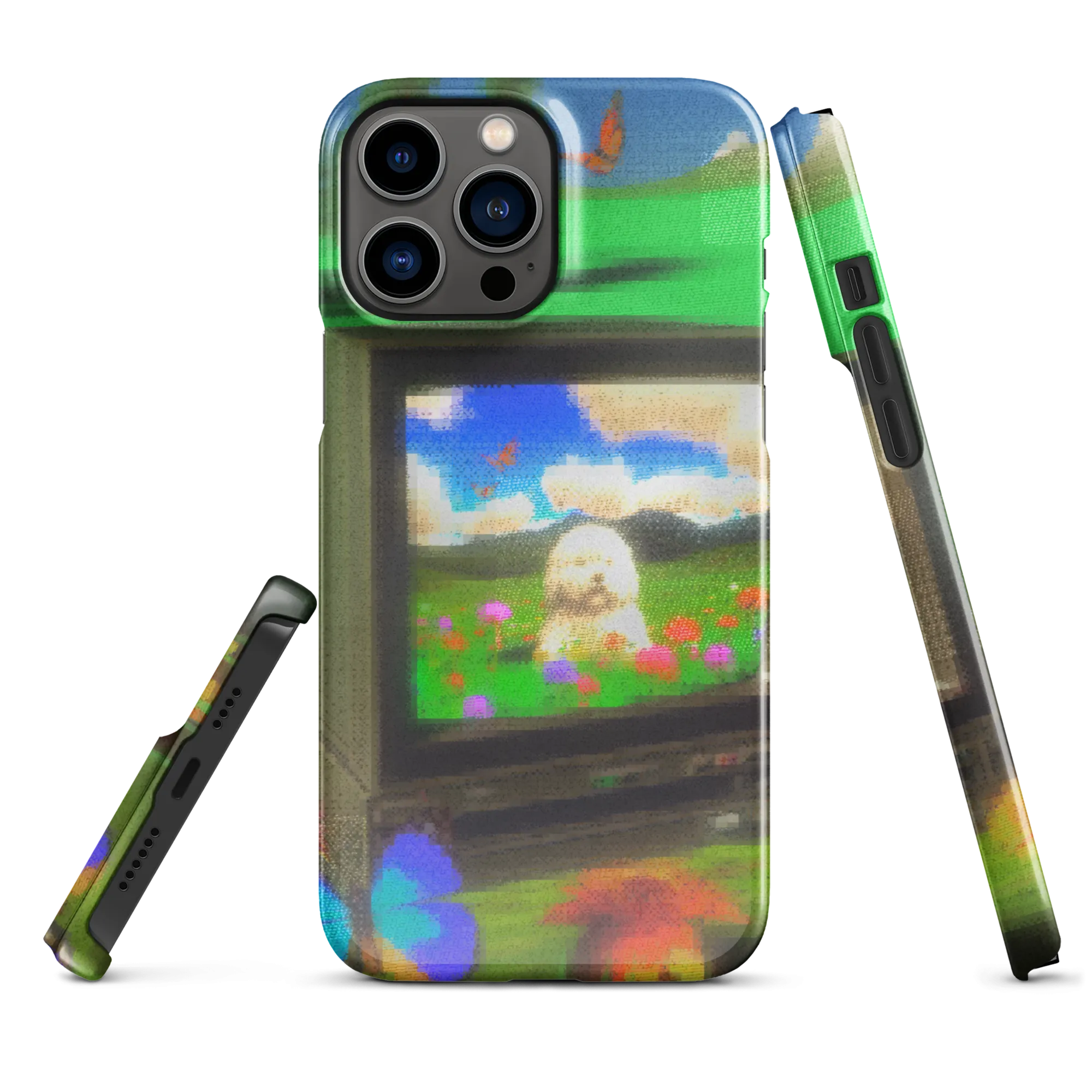 iphone snap case - crt dog