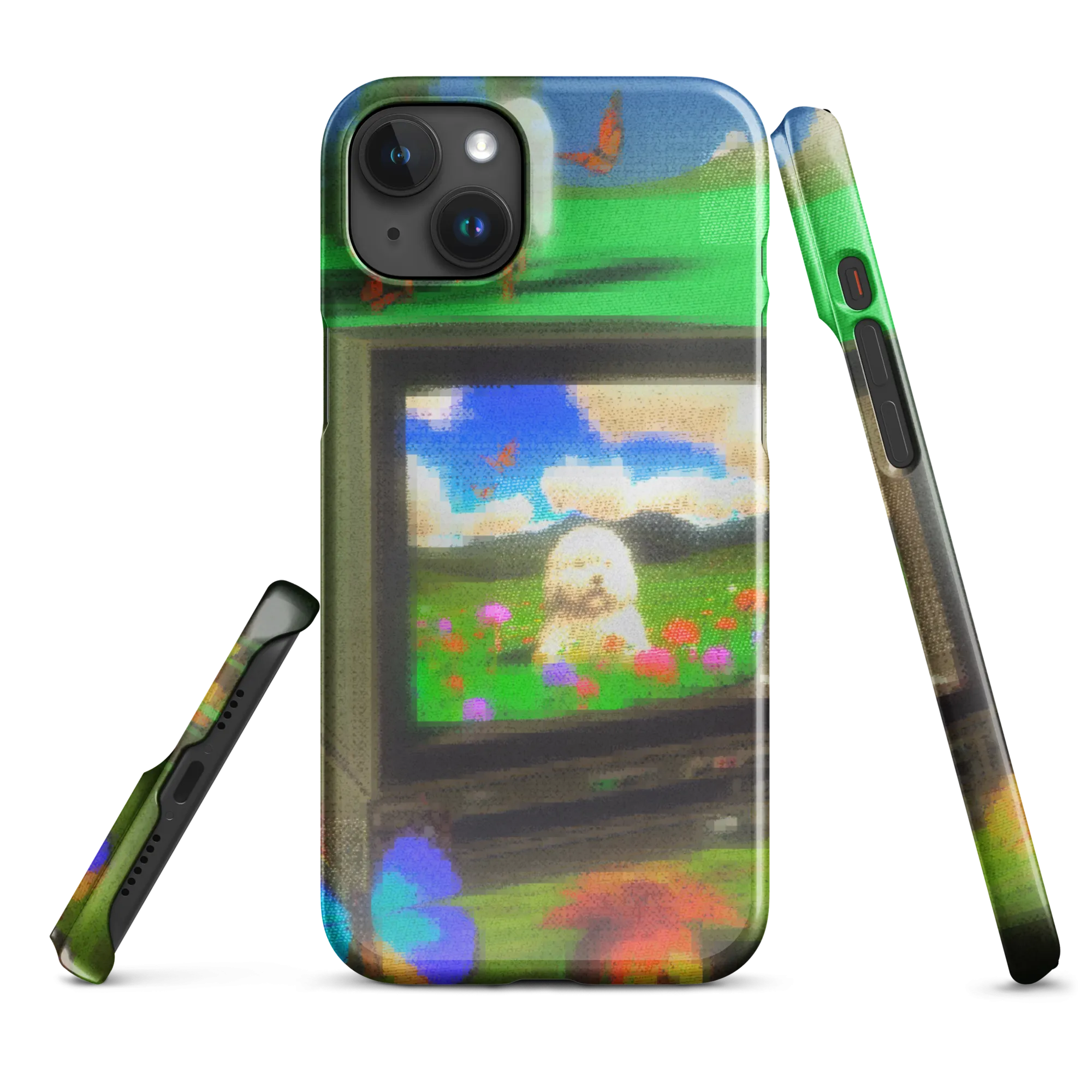 iphone snap case - crt dog