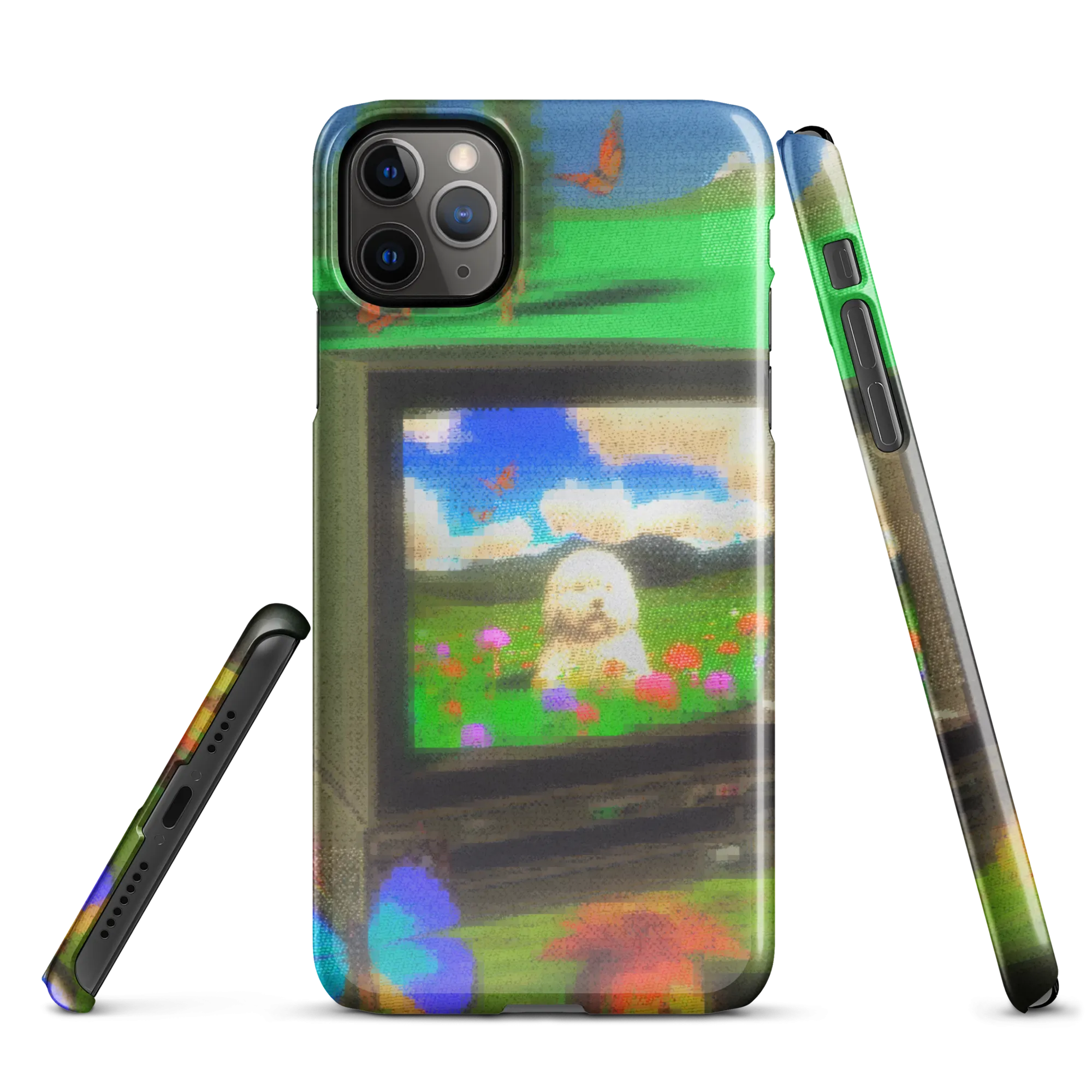 iphone snap case - crt dog