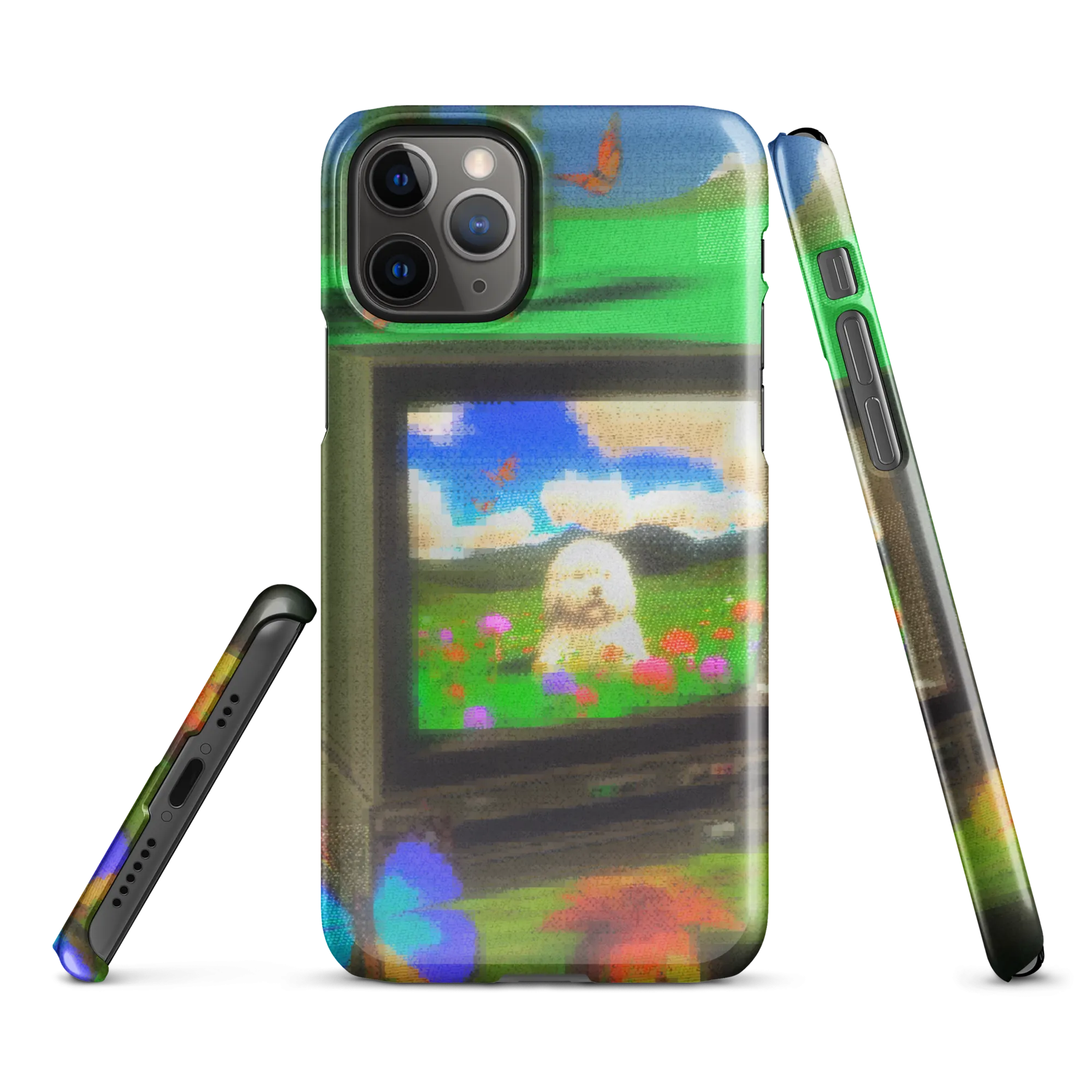 iphone snap case - crt dog