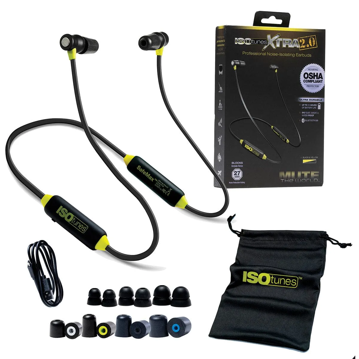 ISOtunes XTRA 2.0 Bluetooth Hearing Protection Earbuds