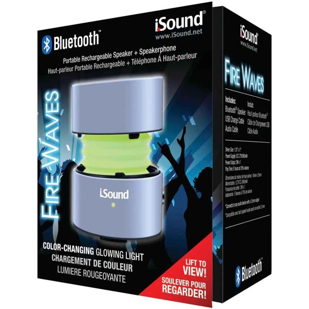 ISOUND ISOUND-5316 Fire Waves Bluetooth(R) Speaker (Silver)