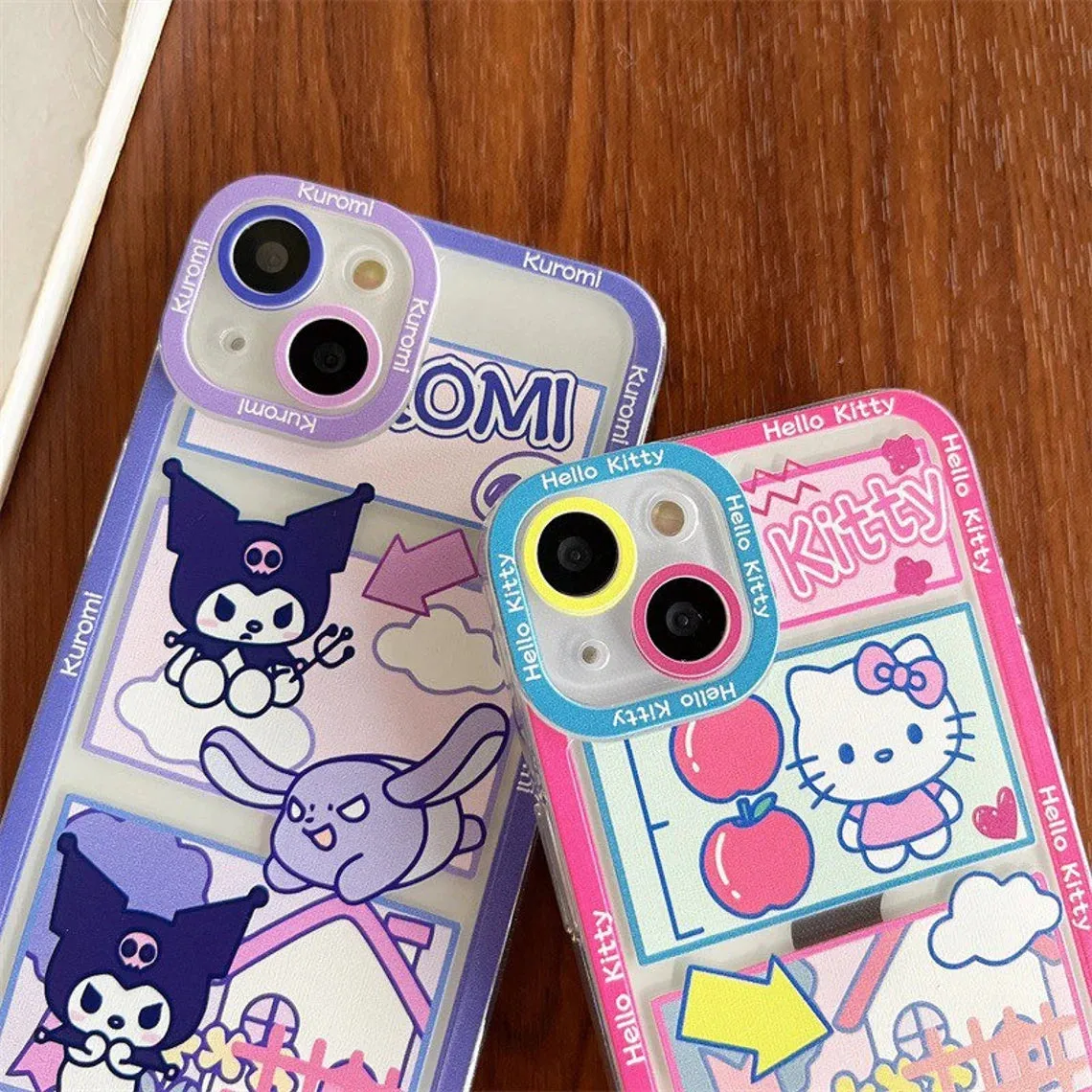 Japanese Cartoon KT KU PC Comics iPhone Case iPhone 6 7 8 PLUS SE2 XS XR X 11 12 13 14 15 Pro Promax 12mini 13mini