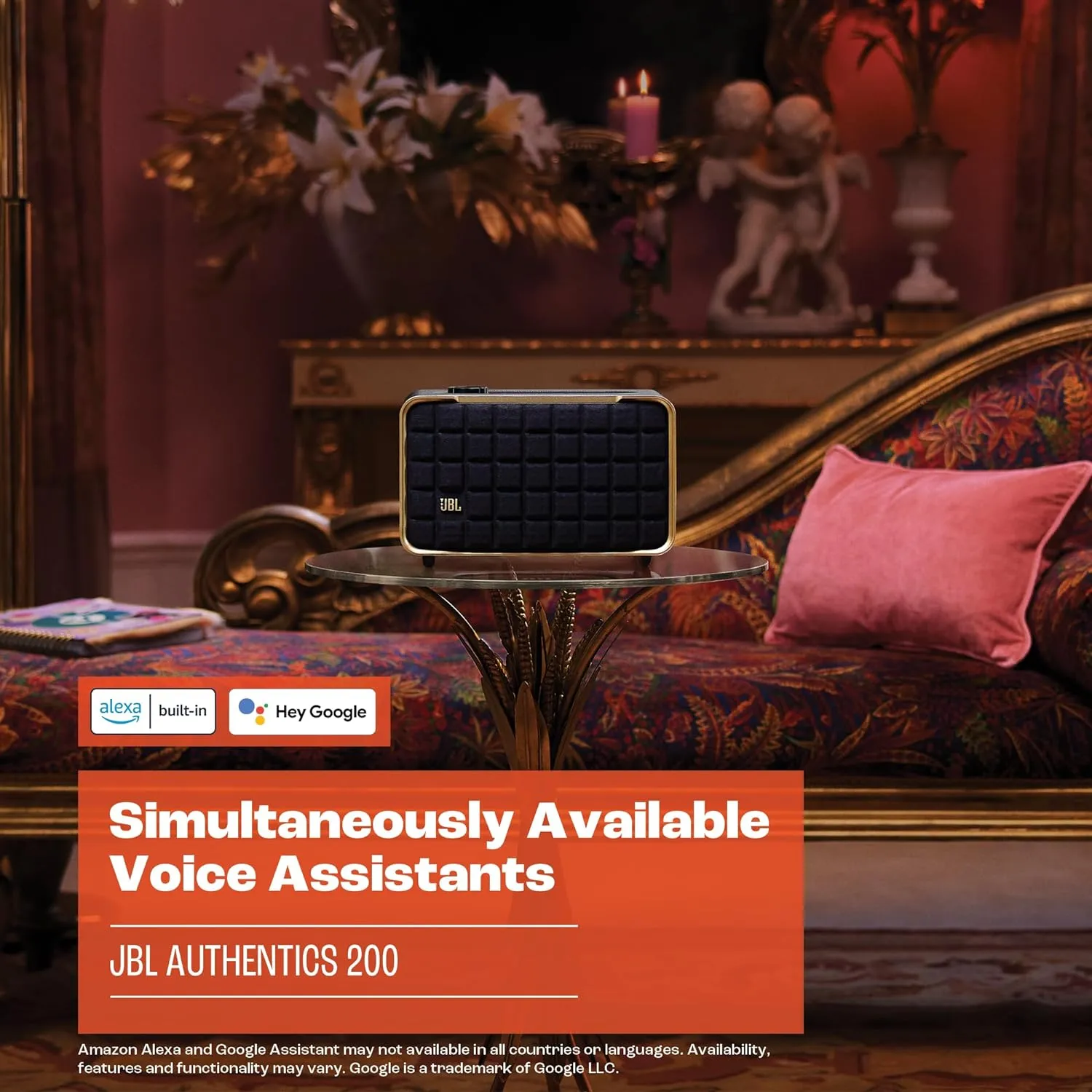 JBL Authentics 200 - Wireless Home Speaker, Built in Wi-Fi, Bluetooth and Voice Assistants, Built in Alexa and Google Assistant (JBLAUTH200BLKAM)- Open Box (10/10 Condition)