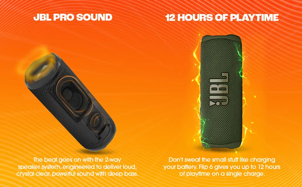 JBL Flip 6 IP67 Waterproof Bluetooth Speaker