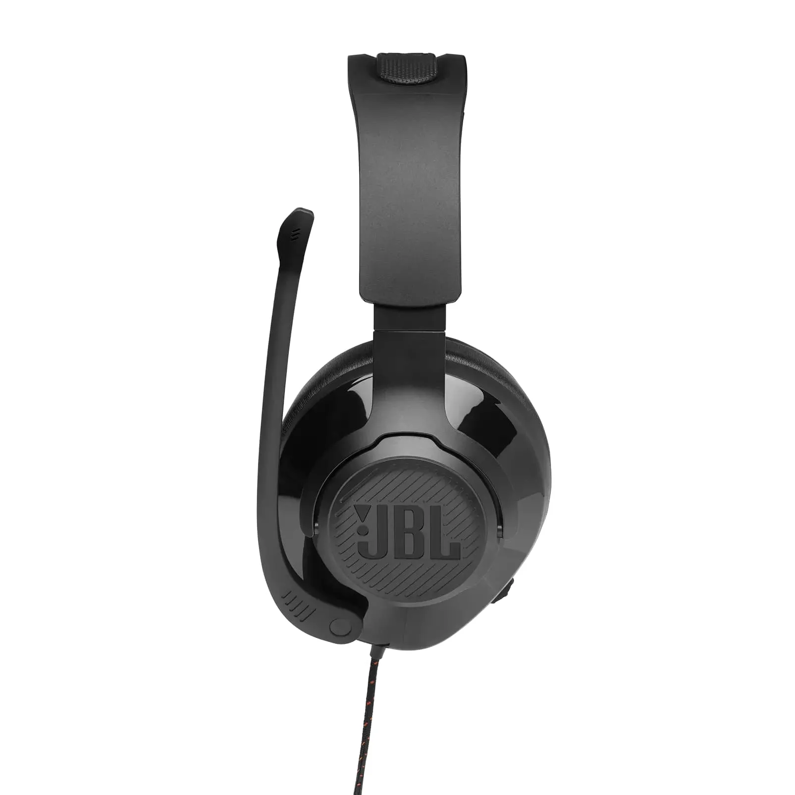 JBL Quantum 300 Over-Ear Wired Gaming Headset Headphones with Nylon Braided Cable, On-Board Surround Sound and 3.5mm AUX TRRS to USB Audio Adapter for PC, Laptop, and Consoles (Black)