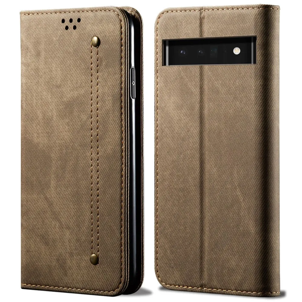 Jeans Google Pixel 6 Pro Flip case - Khaki